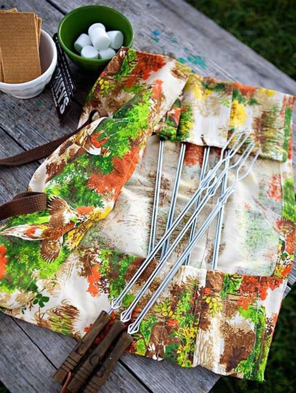 Fabric storage bag for barbecue fork