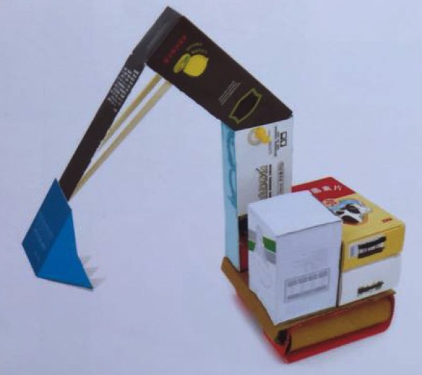 Tutorial on DIY excavator with carton Carton excavator steps