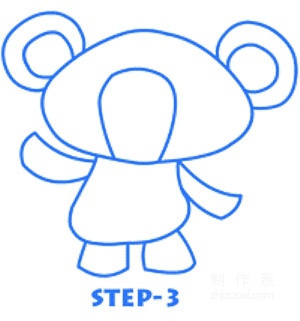 Learn to draw simple drawings, little bears for toddlers