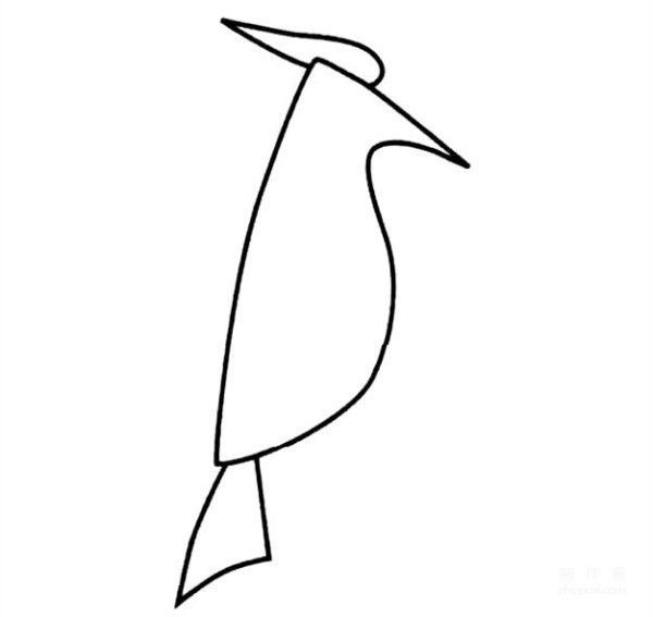 Learn to draw simple drawings, woodpeckers