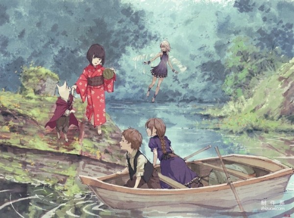 Beautiful pictures of romantic Japanese style paintings