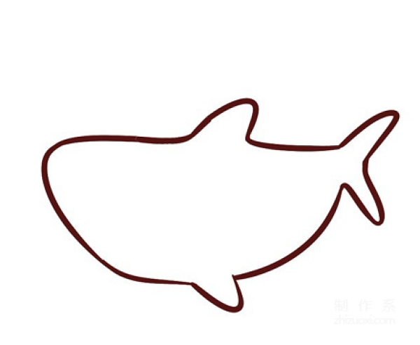 Learn to draw simple strokes, how to draw a shark