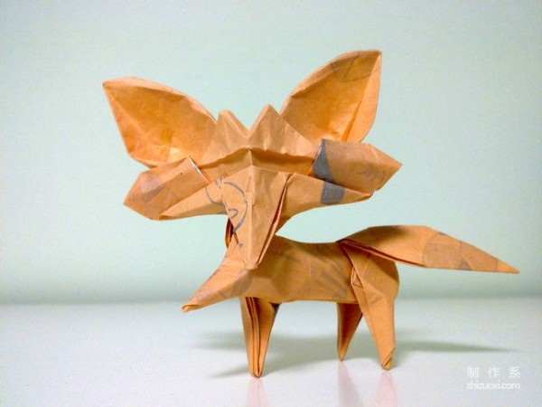 Origami handmade tutorial, universal origami Q version little fox creative handmade origami real shot tutorial