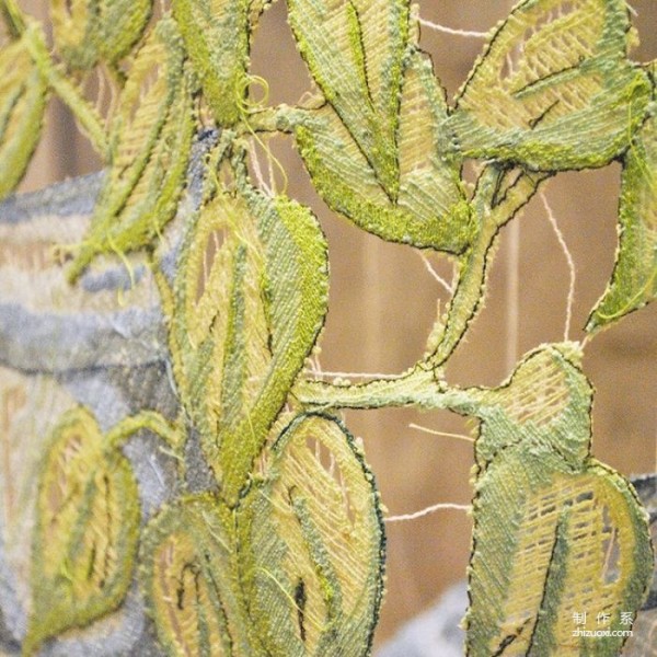 This floating garden was actually embroidered!