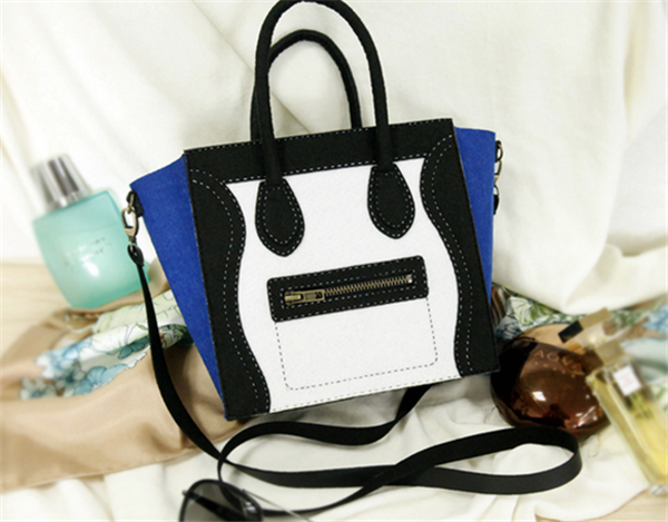 Handmade non-woven DIY funny robot shoulder bag backpack