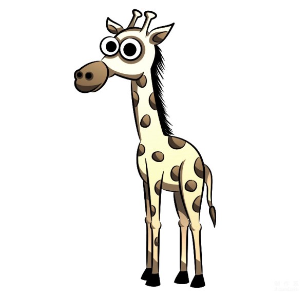 A collection of pictures of simple simple drawings for kindergarten children, hand-painted simple drawings of colorful giraffes