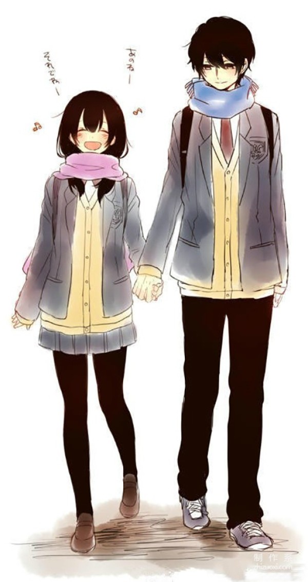 The couples in illustrations and anime are cute by Anonymous