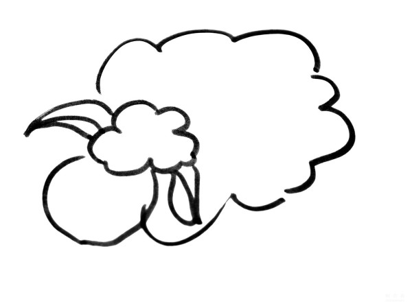 Learn to draw simple strokes, tutorial on how to draw a little sheep