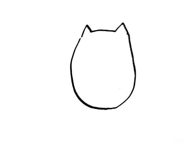 Learn to draw simple drawings, simple drawings of striped cats