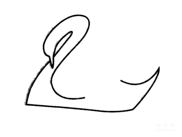 Learn to draw simple drawings, swans