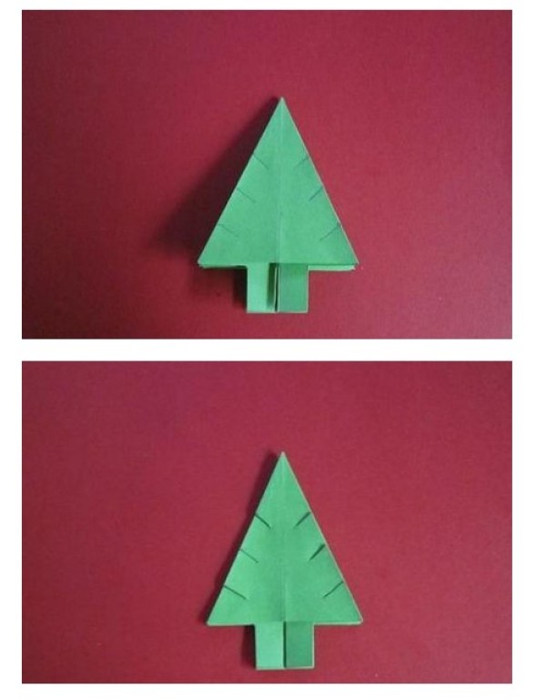 Detailed folding method of Christmas tree