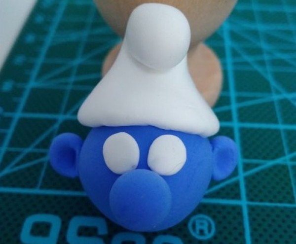 Illustrated tutorial for making Smurfs from ultra-light clay, simple DIY crafts for children