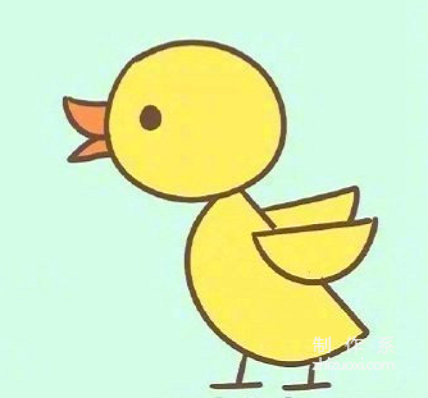 Learn to draw simple drawings, cute little ducks