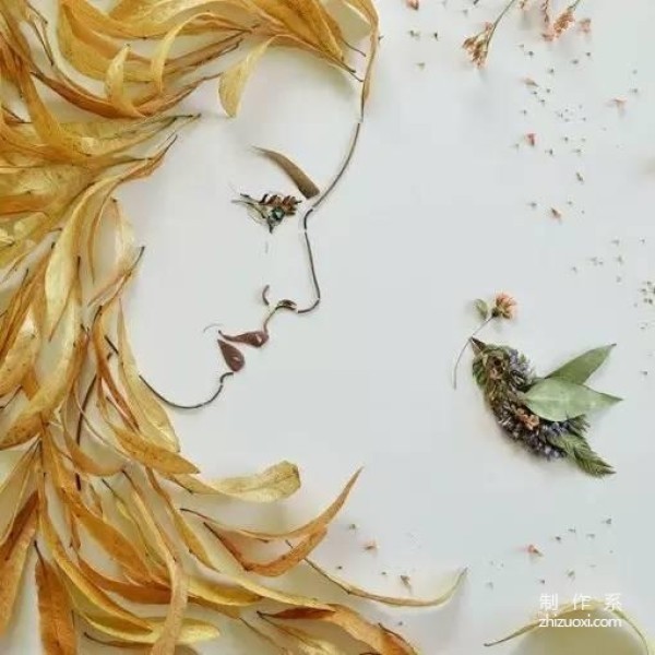 Do you know how beautiful it is to paint with fallen leaves and branches?