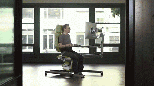 Altwork Station, an office artifact that can be adjusted at any angle