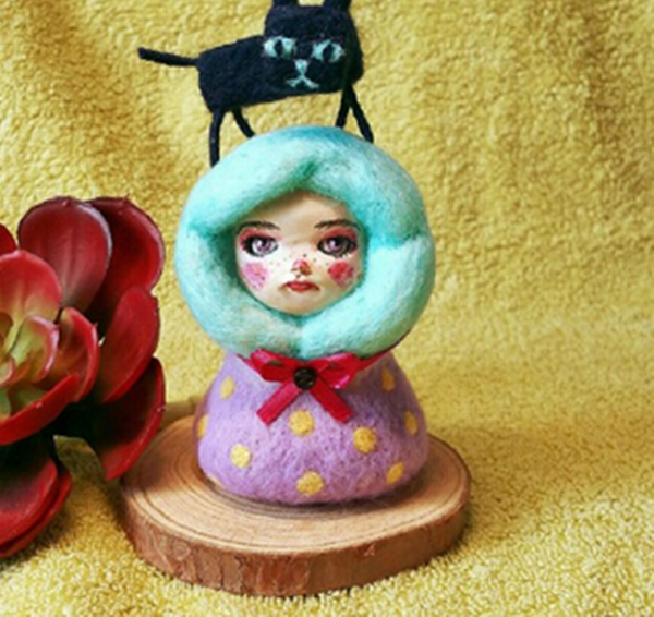 Creative handmade wool felt DIY works are unhappy and mindless