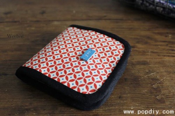 DIY creative handmade fabric zipper wallet