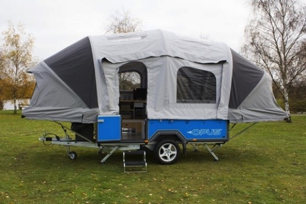 Inflatable trailer with complete built-in home equipment