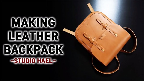 Tutorial on handmade vegetable tanned leather backpack (video)