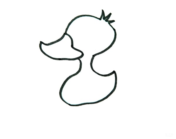 Learn to draw simple strokes, little yellow duck