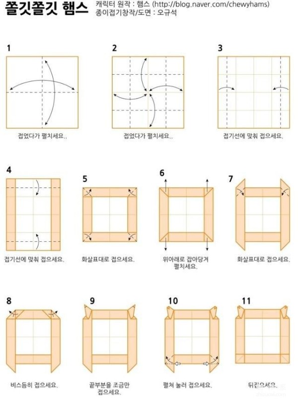 Paper art hand-making tutorial, Jassu combination origami cartoon bear hand-made origami drawing tutorial