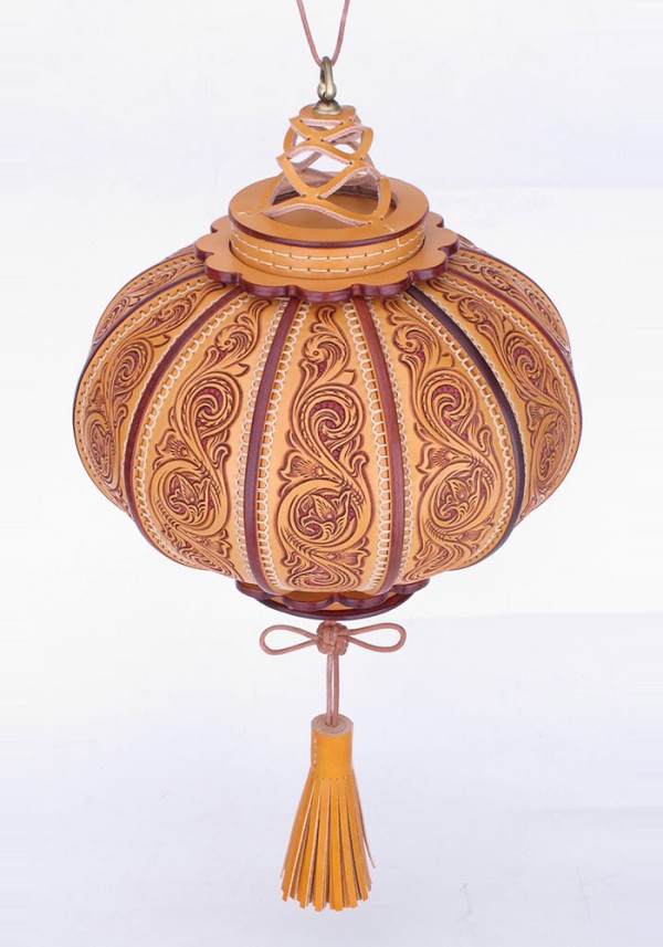 Leather carving lantern