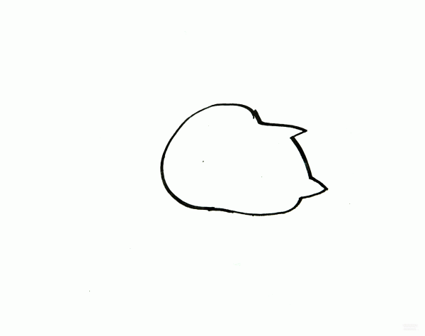 Learn to draw simple drawings, simple drawings of sleeping kittens