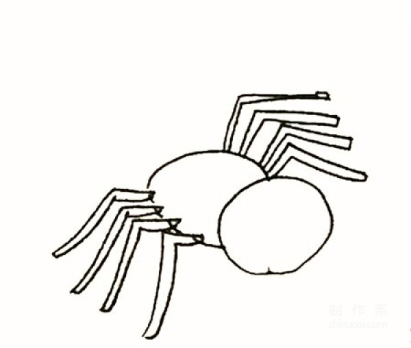 Learn to draw simple drawings, cartoon cute spiders