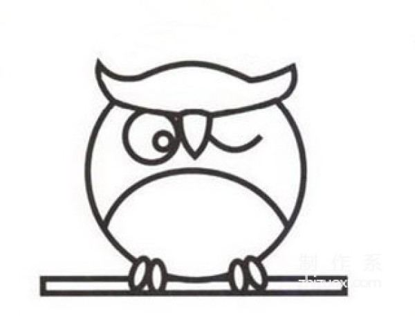 Learn to draw simple drawings, owl