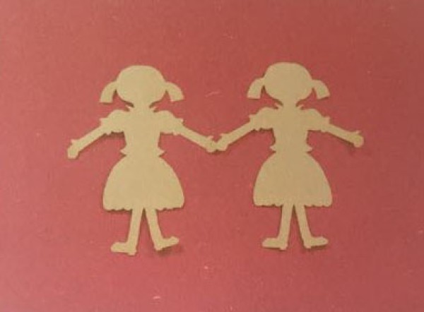 Illustration of a little girl dancing with paper cutting Childrens paper cutting