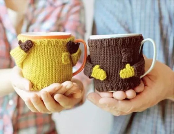 Knitted cup sweater handmade