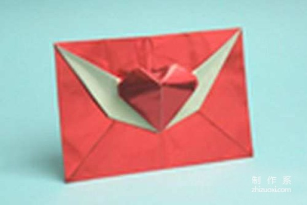 Paper art hand-making tutorial, recruit Jeff, love letter with heart, hand-made origami illustrated tutorial