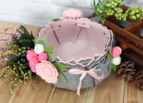 Non-woven handmade fabric diy storage basket storage box