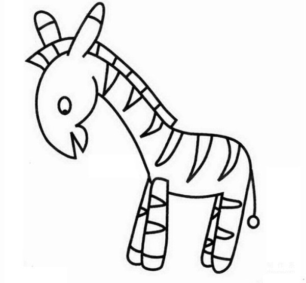 Learn to draw simple drawings, zebra