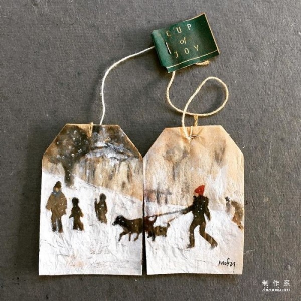 art on tea bags