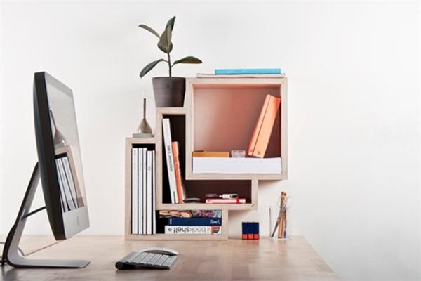 A bookshelf that can be placed horizontally or vertically