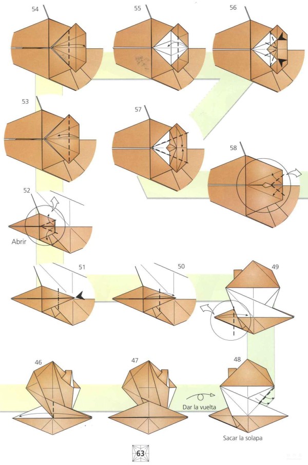 Paper art hand-made origami art, HIPOTECADOs versatile origami House Slave is so vivid. Illustrated tutorial on hand-made origami