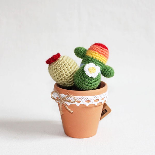 Handmade DIY Crochet The Strongest Cactus Potting Products