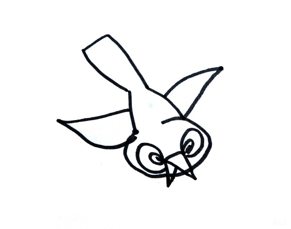 Learn to draw simple drawings, flying birds