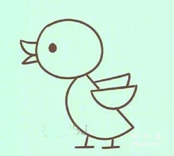 Learn to draw simple drawings, cute little ducks