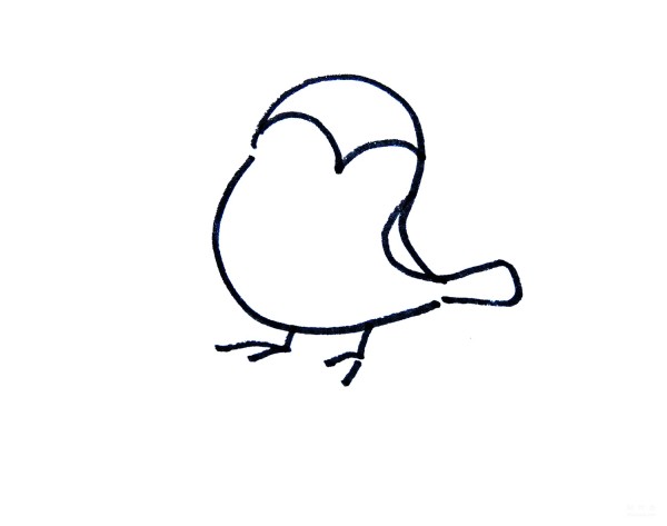 Learn to draw simple drawings, simple drawing tutorials of gray birds