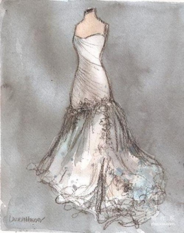 Lauren Maurer’s gouache wedding dress design, which one suits you?