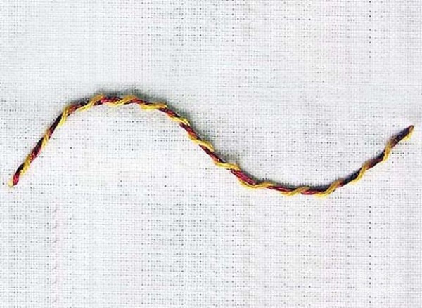 Basic Tutorial on Hand Embroidery Stitches: Illustrated Tutorial on Winding Backstitch Embroidery Stitches