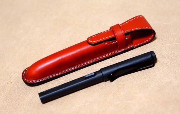 Shaped Leather Pen Cover (Video/Drawing)