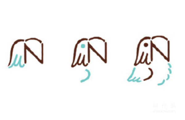 Learn to draw simple drawings, cute parrots