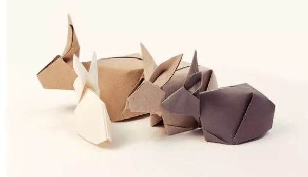 Fox and turtle animal origami, complete collection of office origami illustrations