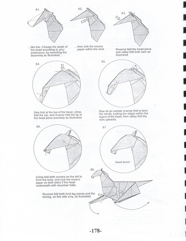 Paper art hand-making tutorial, Ronald Koh animal origami horse hand-made origami drawing tutorial