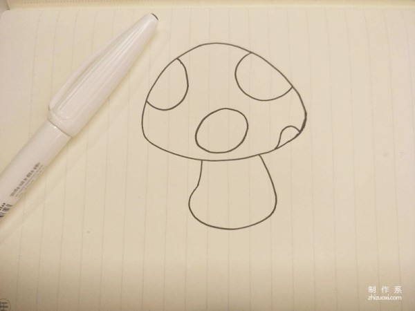 Learn to draw simple drawings, mushrooms