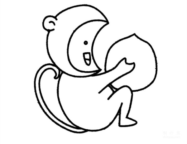 Learn to draw simple drawing, monkey