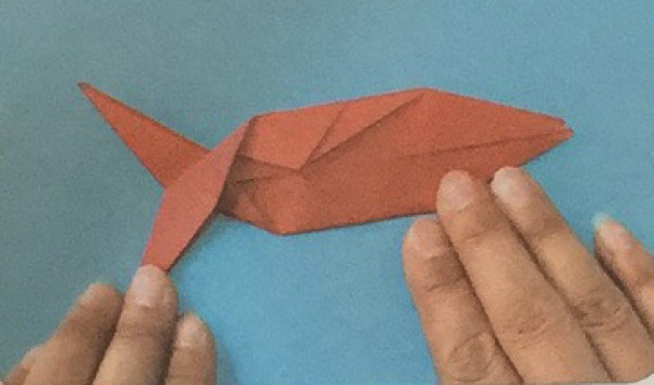 Illustration of simple origami fish for children